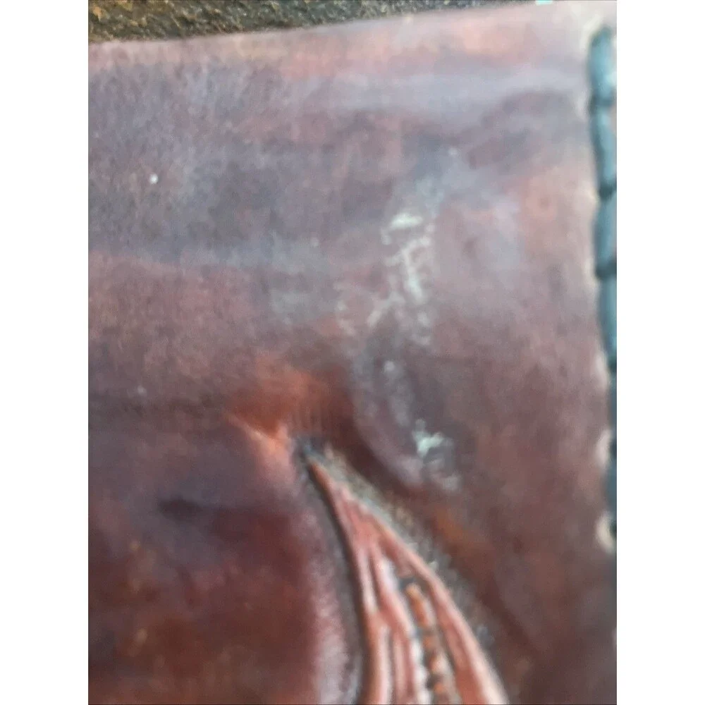 VTG Hand- Tooled Leather Mini Crossbody Purse Western Boho Mexican Artisan